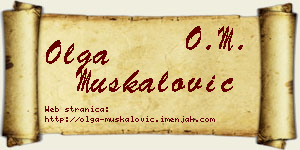 Olga Muskalović vizit kartica